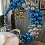 Premium Blue & Silver Bride To Be Backdrop Decoration